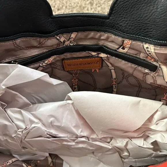 Montana West Black and Brown Shoulder Bag - Picture 6 of 14